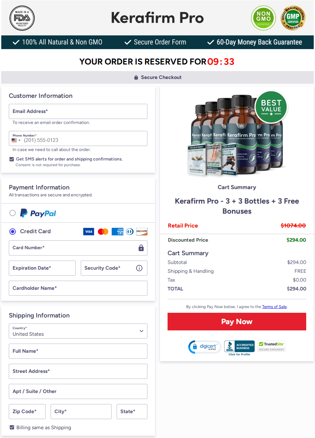 KeraFirm Pro Checkout